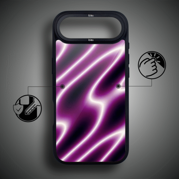 Etui do iPhone Air IBIZU DropGuard Matt z MagSafe, Twilight Dreams, Neonowa fala AIR_DM-5