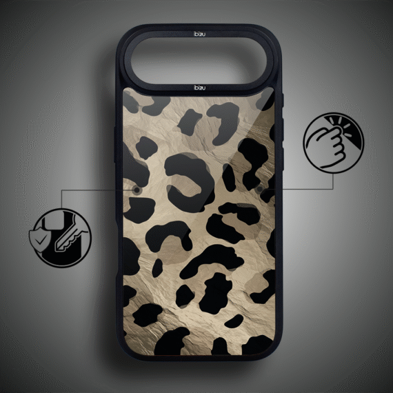 Etui do iPhone Air IBIZU DropGuard Matt z MagSafe, Zew Natury, Dziki Leopard AIR_DM-5