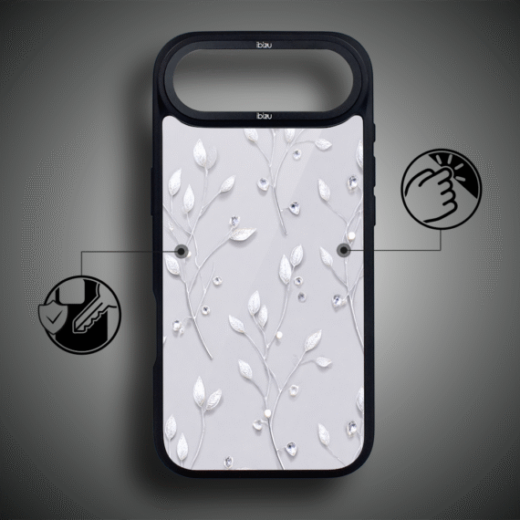 Etui do iPhone Air IBIZU DropGuard Matt z MagSafe, Zimowa magia, Lodowe kwiaty AIR_DM-5