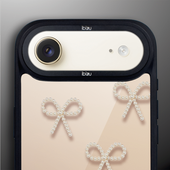 Etui do iPhone Air IBIZU DropGuard Matt z MagSafe, Zimowa magia, Perłowe kokardki AIR_DM