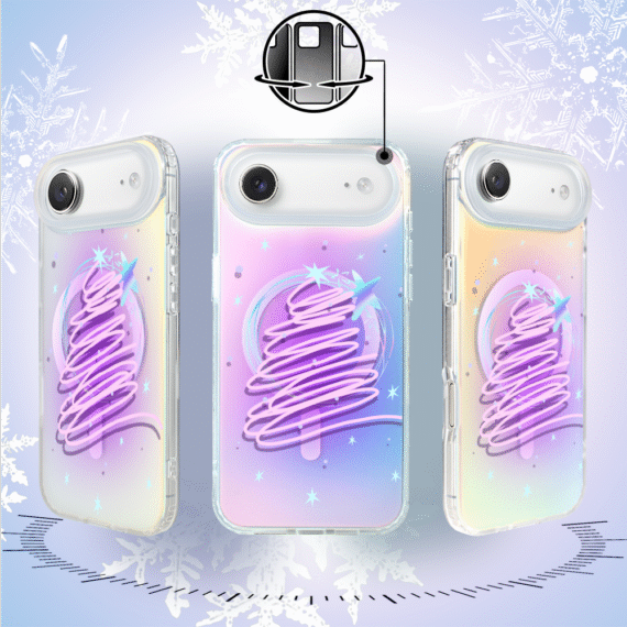 Etui do iPhone Air, MagSafe Christmas, neonowa choinka, zmieniające kolor AIR-2