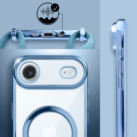 Etui do iPhone Air Magsafe Slim Crossbody, jak torebka, niebieskie (2)