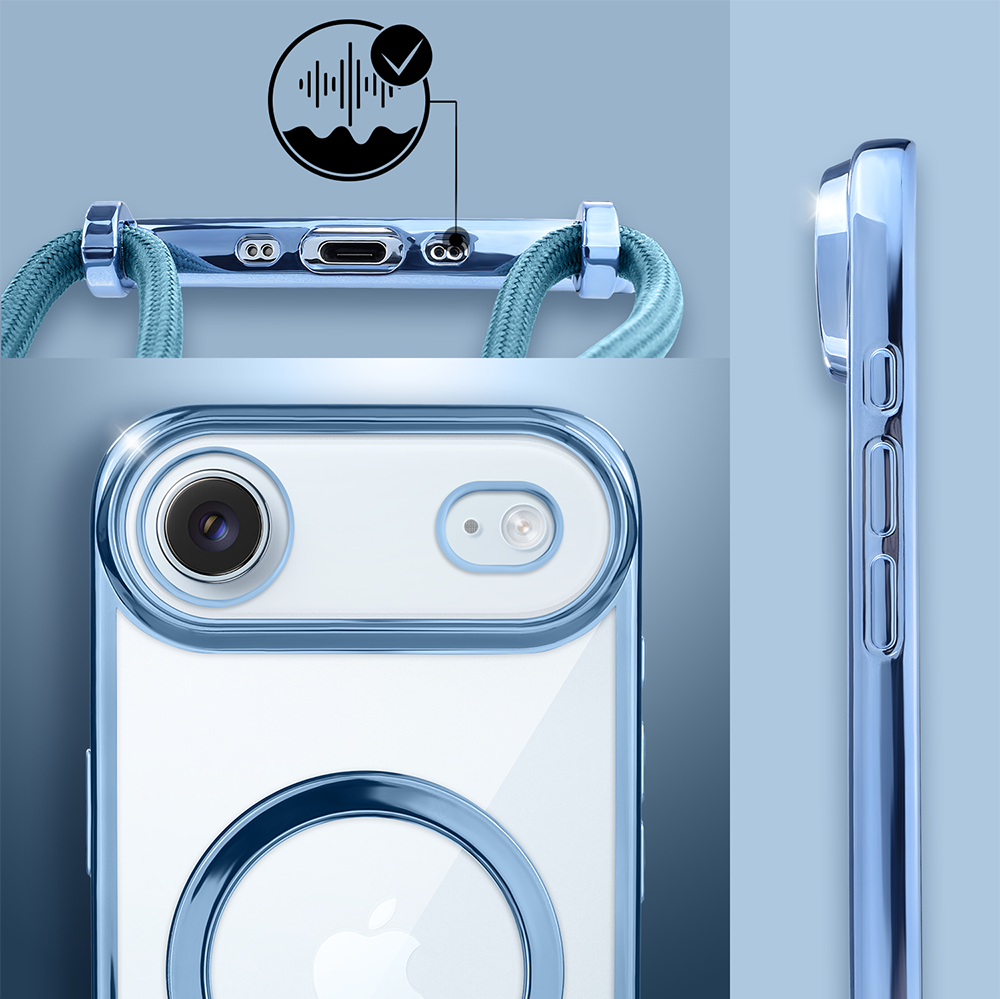 Etui do iPhone Air Magsafe Slim Crossbody, jak torebka, niebieskie (2)