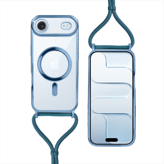 Etui do iPhone Air Magsafe Slim Crossbody, jak torebka, niebieskie (4)