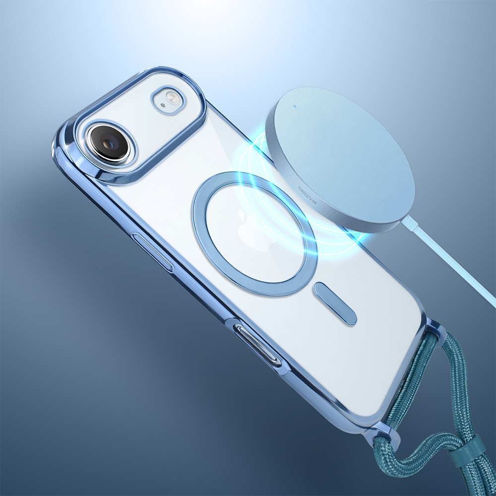 Etui do iPhone Air Magsafe Slim Crossbody, jak torebka, niebieskie (6)