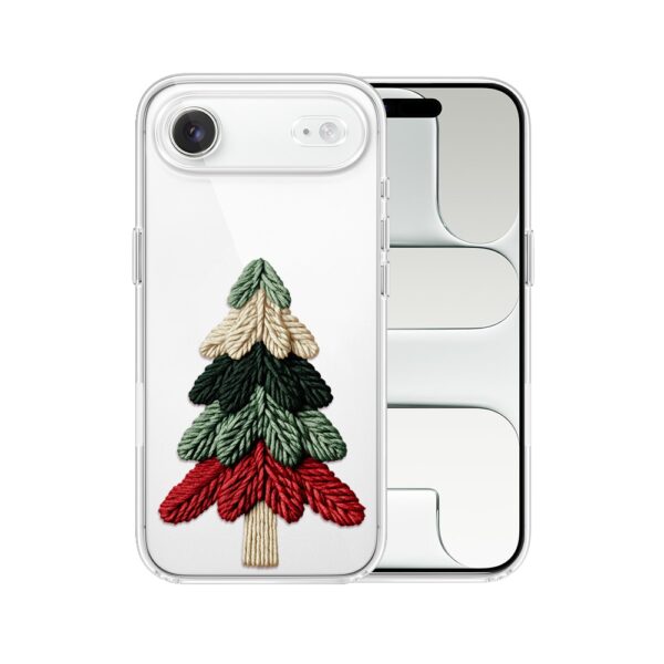 Etui do iPhone Air, Przytulne święta, Dziana choinka, przeźroczyste