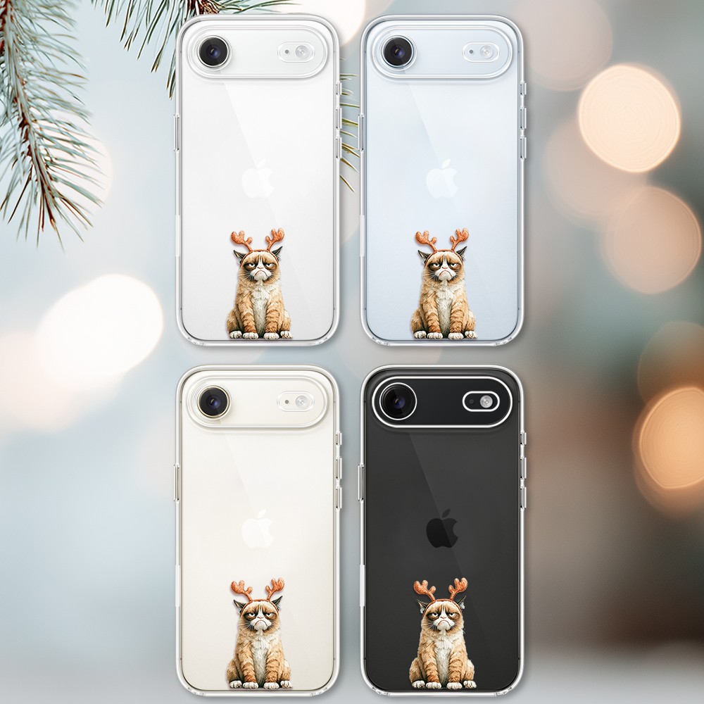 Etui do iPhone Air, Przytulne święta, Kot który nie chciał być reniferem, przeźroczyste 17Air-2