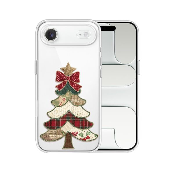 Etui do iPhone Air, Przytulne święta, Kraciasta choinka, przeźroczyste