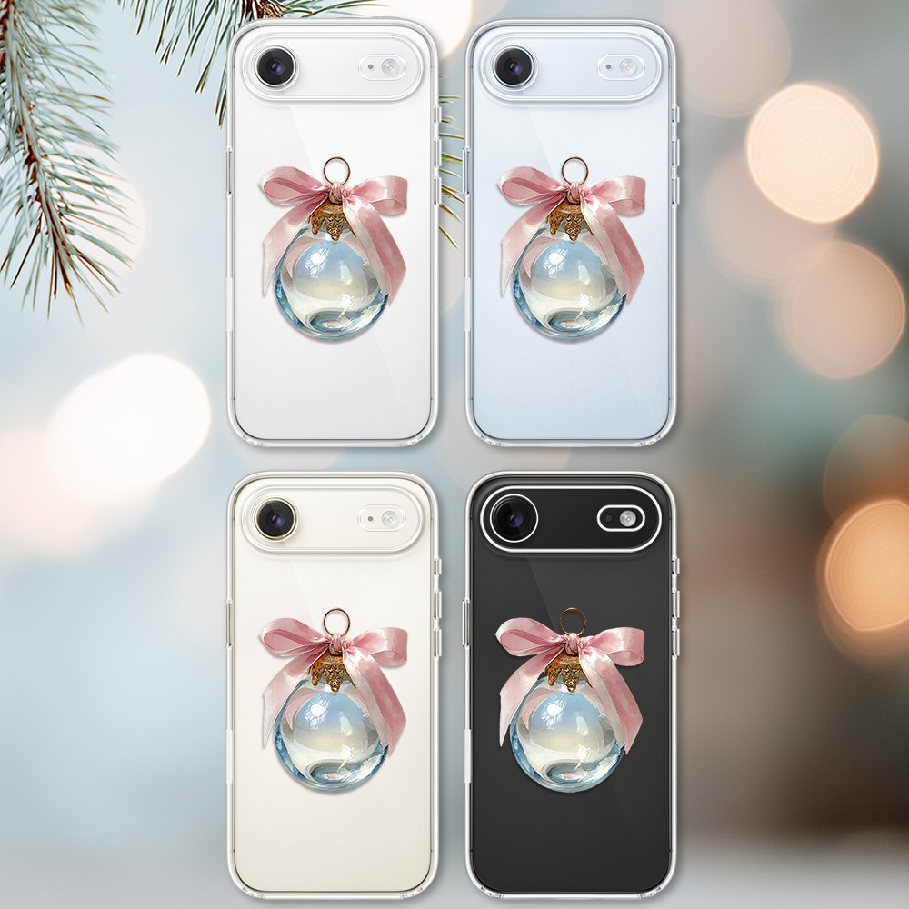 Etui do iPhone Air, Przytulne święta, Kryształowa bombka, przeźroczyste 17Air-2
