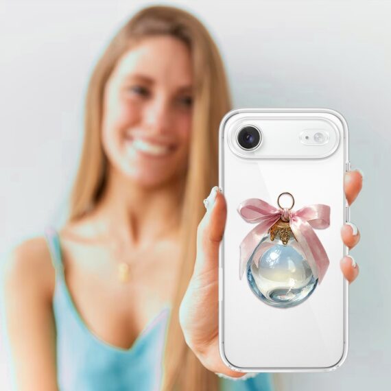 Etui do iPhone Air, Przytulne święta, Kryształowa bombka, przeźroczyste 17Air-4