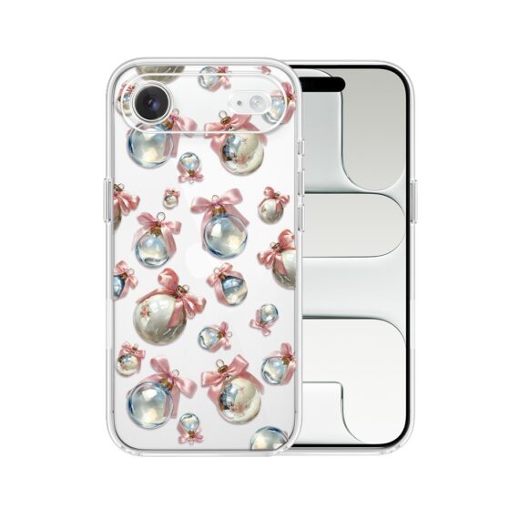 Etui do iPhone Air, Przytulne święta, Pastelowe bombki, przeźroczyste 17Air