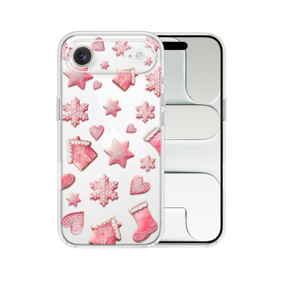 Etui do iPhone Air, Przytulne święta, Różowe pierniczki, przeźroczyste 17Air