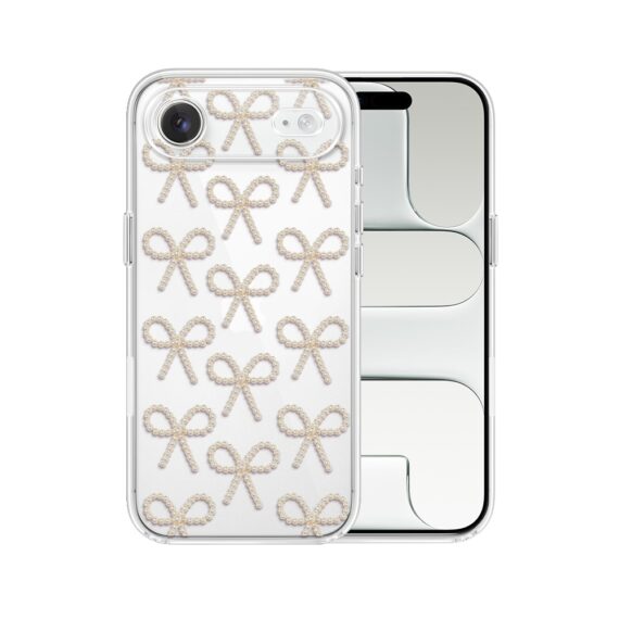 Etui do iPhone Air, Przytulne święta, Złote kokardki, przeźroczyste17Air