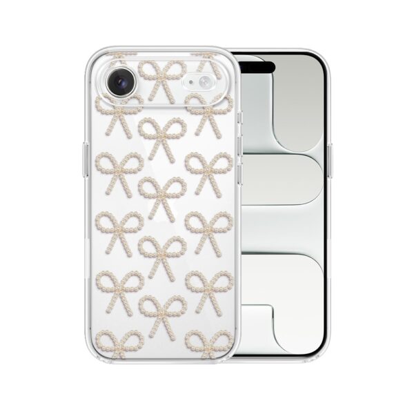 Etui do iPhone Air, Przytulne święta, Złote kokardki, przeźroczyste