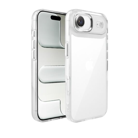 Etui do iPhone Air Super Hybrid, twardy tył, metalowe ozdoby, przeźroczyste (1)