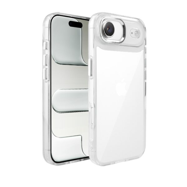 Etui do iPhone Air Super Hybrid, twardy tył, metalowe ozdoby, przeźroczyste