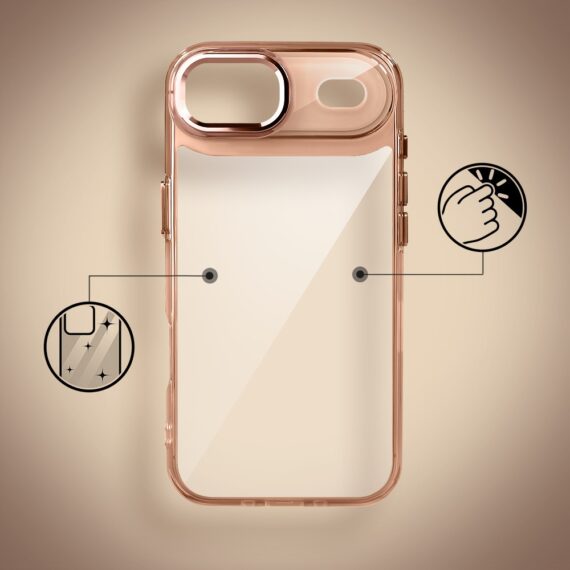 Etui do iPhone Air Super Hybrid, twardy tył, metalowe ozdoby, tytan pustynny (2)