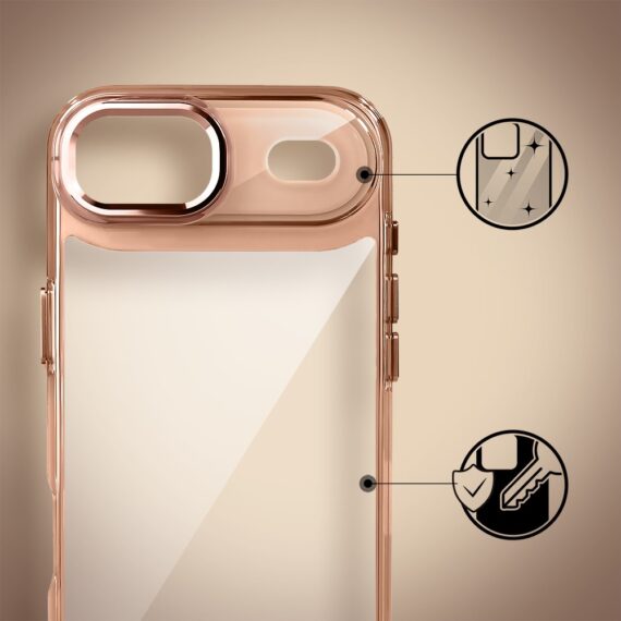 Etui do iPhone Air Super Hybrid, twardy tył, metalowe ozdoby, tytan pustynny (9)