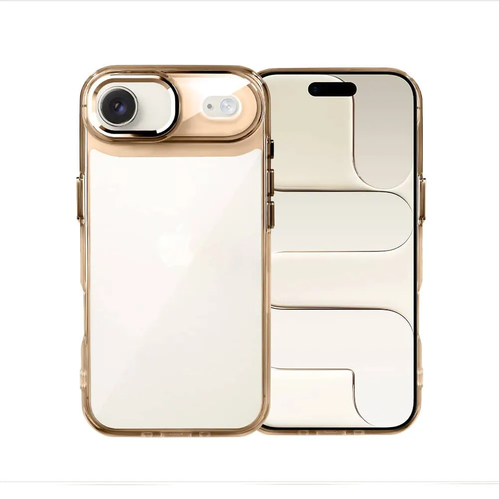 Etui do iPhone Air Super Hybrid, twardy tył, metalowe ozdoby, tytan pustynny - nowe (4)