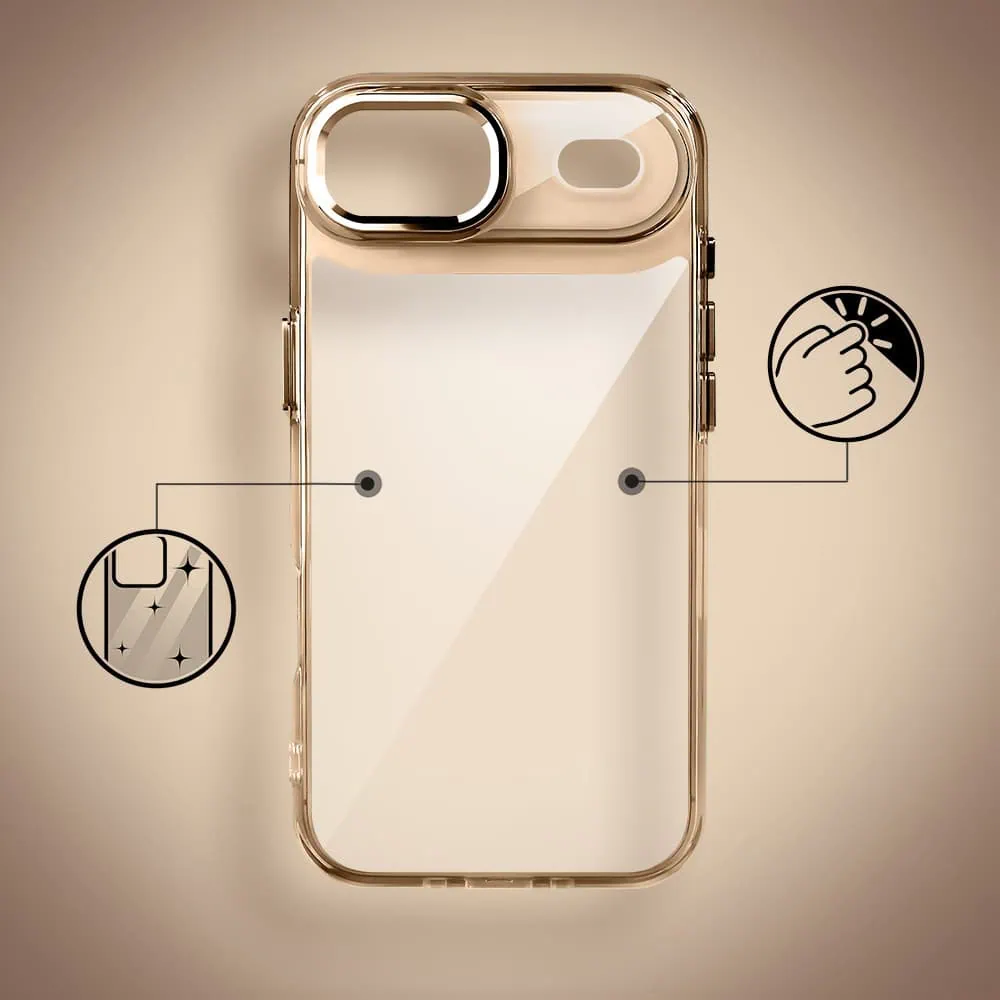 Etui do iPhone Air Super Hybrid, twardy tył, metalowe ozdoby, tytan pustynny - nowe (7)