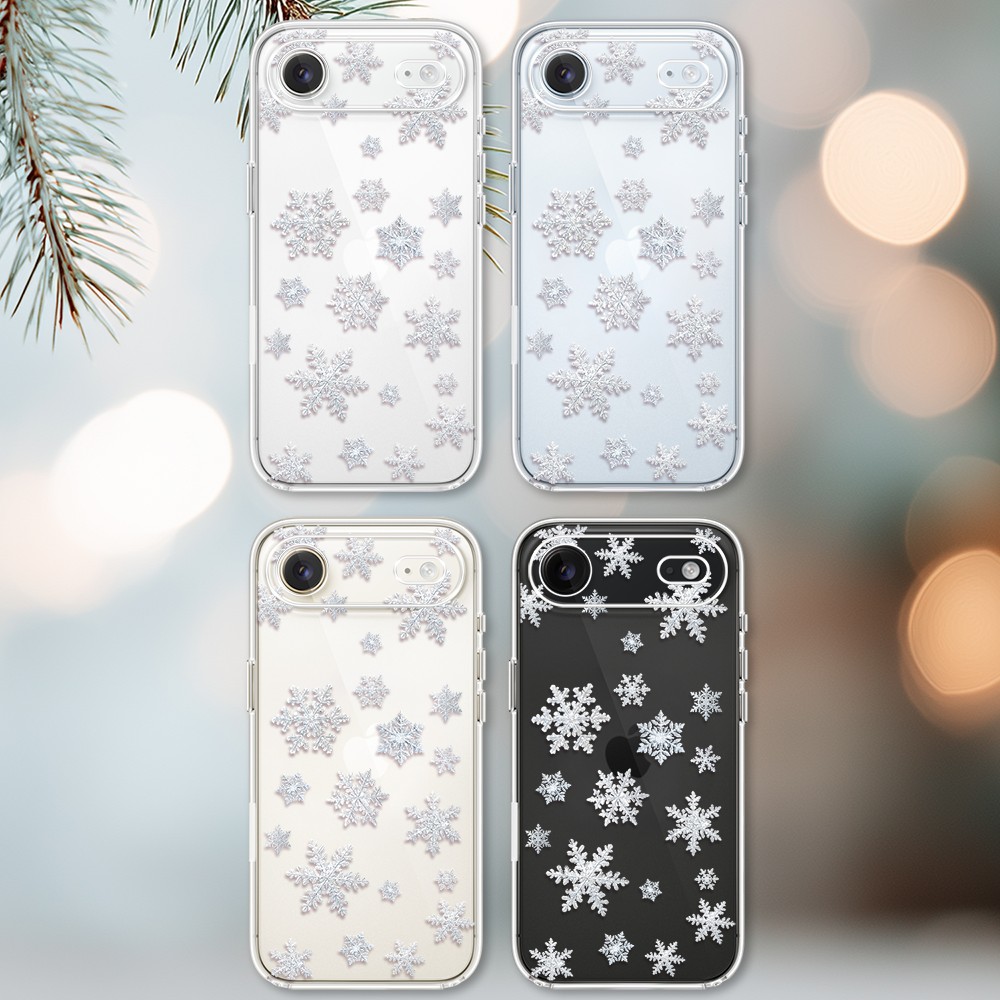 Etui do iPhone Air, Zimowa Magia, Delikatne płatki śniegu, przeźroczyste 17Air-2