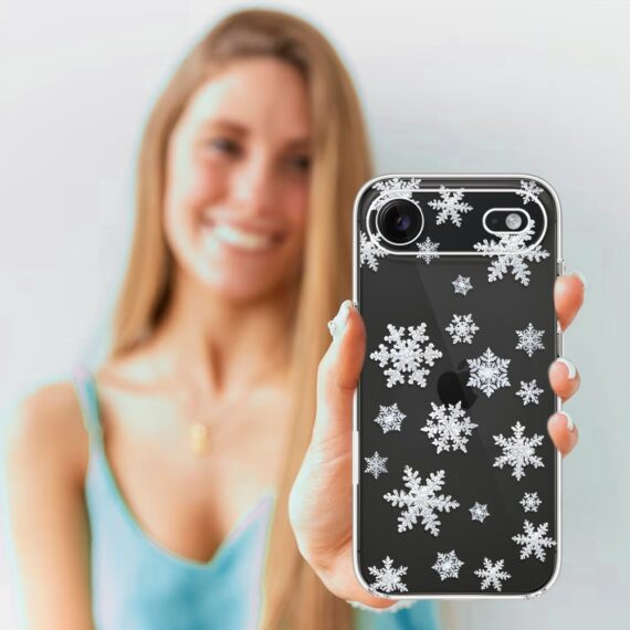 Etui do iPhone Air, Zimowa Magia, Delikatne płatki śniegu, przeźroczyste 17Air-4