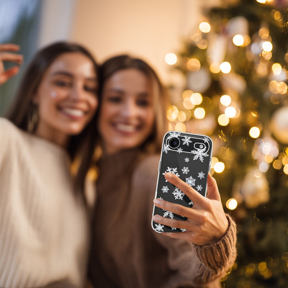 Etui do iPhone Air, Zimowa Magia, Delikatne płatki śniegu, przeźroczyste 17Air-5