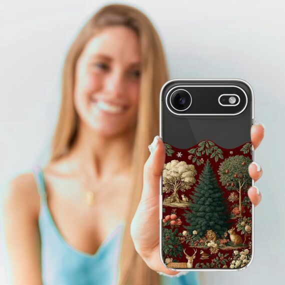 Etui do iPhone Air, Zimowa Magia, Świąteczny las, przeźroczyste 17Air-4