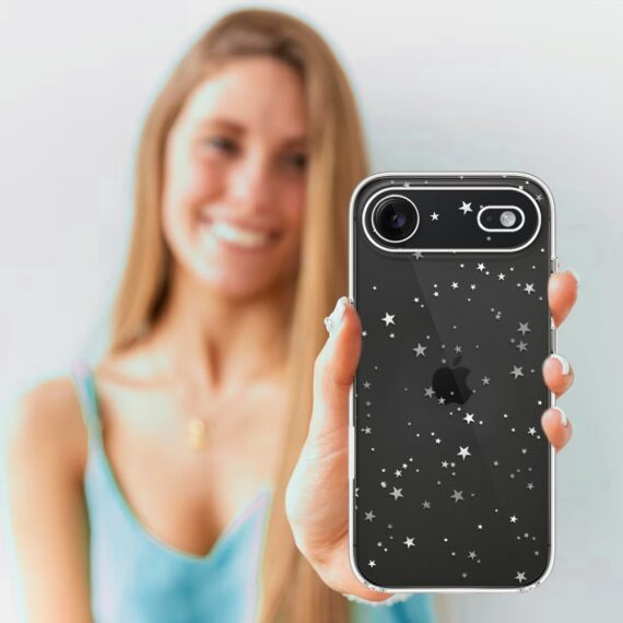 Etui do iPhone Air, Zimowa Magia, Szampańskie gwiazdki, przeźroczyste 17Air-4