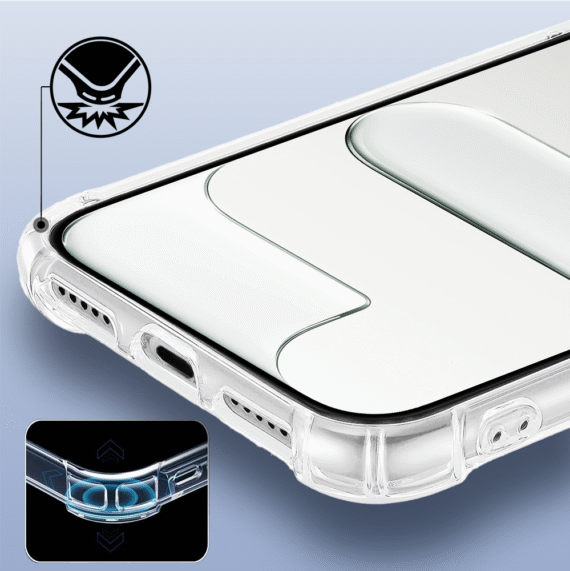 Etui do iPhone Air pancerne anti-shock ze wzmocnionymi krawędziami, przeźroczyste (3)
