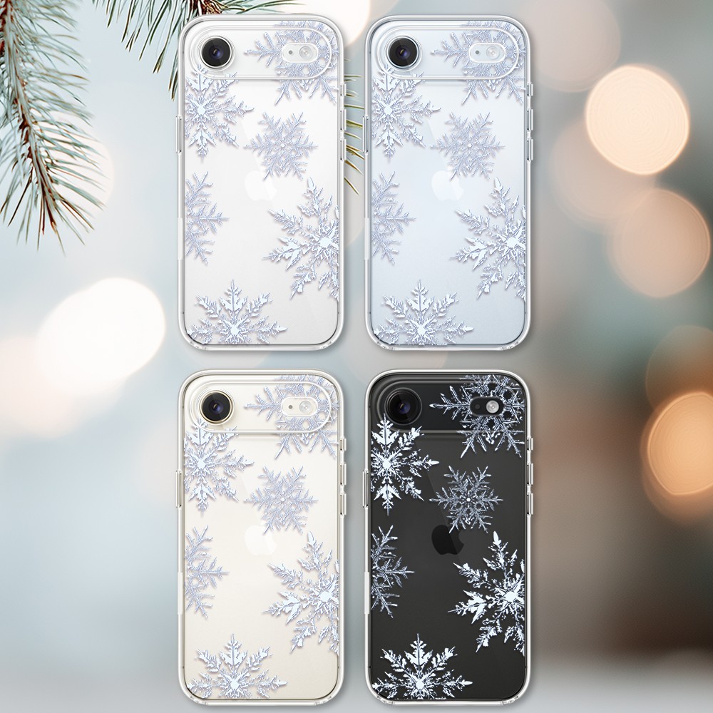 Etui do iPhone Air, płatki śniegu, przeźroczyste 17Air-2