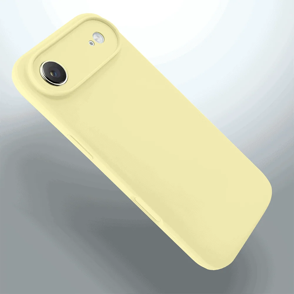Etui do iPhone Air silikonowe z mikrofibrą soft touch z osłoną na aparat, jasny żółty poprawione (7) etui do iphone air silikonowe z mikrofibrą soft touch z osłoną na aparat, jasny żółty