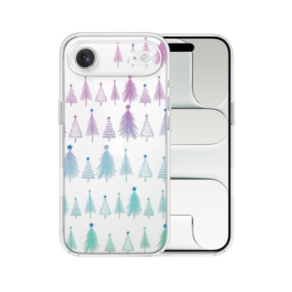 Etui do iPhone Air, świąteczny las choinek, przeźroczyste 17Air