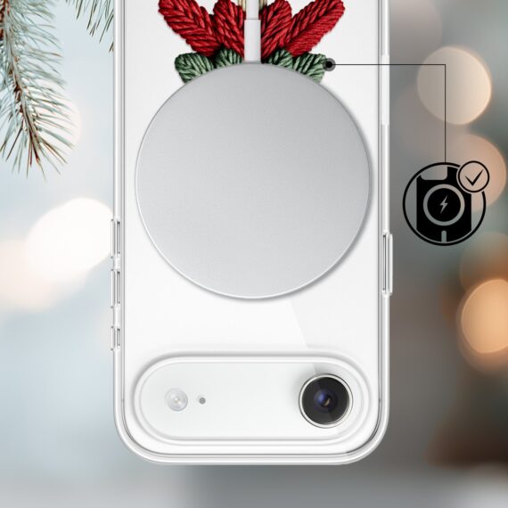 Etui do iPhone Air z MagSafe, Przytulne święta, Dziana choinka, przeźroczyste3