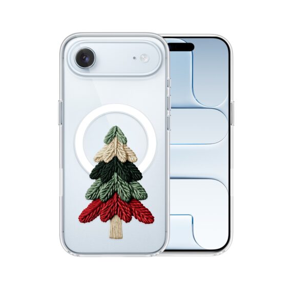Etui do iPhone Air z MagSafe, Przytulne święta, Dziana choinka, przeźroczyste5