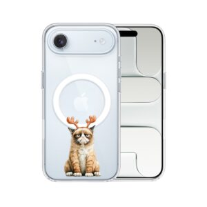 Etui do iPhone Air z MagSafe, Przytulne święta, Kot który nie chciał być reniferem, przeźroczyste5
