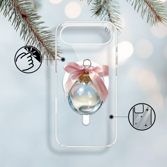 Etui do iPhone Air z MagSafe, Przytulne święta, Kryształowa bombka, przeźroczyste1