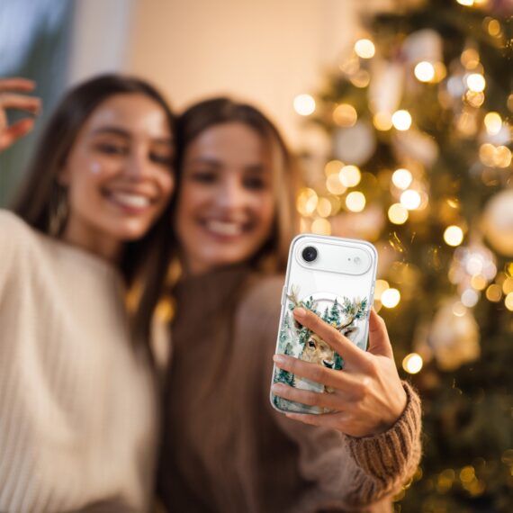 Etui do iPhone Air z MagSafe, Przytulne święta, Leśny Jelonek, przeźroczyste6