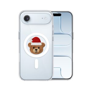 Etui do iPhone Air z MagSafe, Przytulne święta, Miś Mikołajek, przeźroczyste5