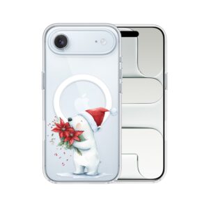 Etui do iPhone Air z MagSafe, Przytulne święta, Miś świąteczny, przeźroczyste5
