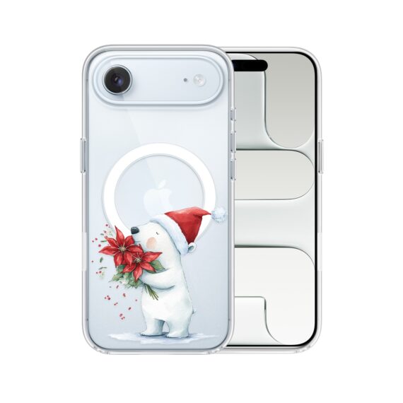 Etui do iPhone Air z MagSafe, Przytulne święta, Miś świąteczny, przeźroczyste5