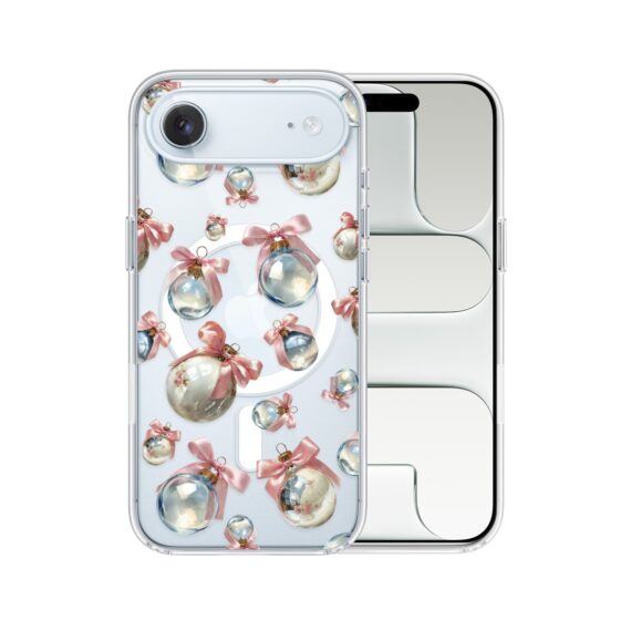 Etui do iPhone Air z MagSafe, Przytulne święta, Pastelowe bombki, przeźroczyste5