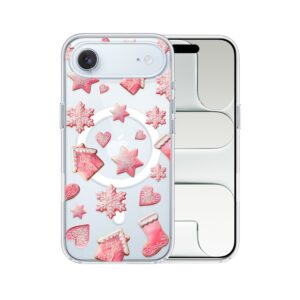Etui do iPhone Air z MagSafe, Przytulne święta, Różowe pierniczki, przeźroczyste5
