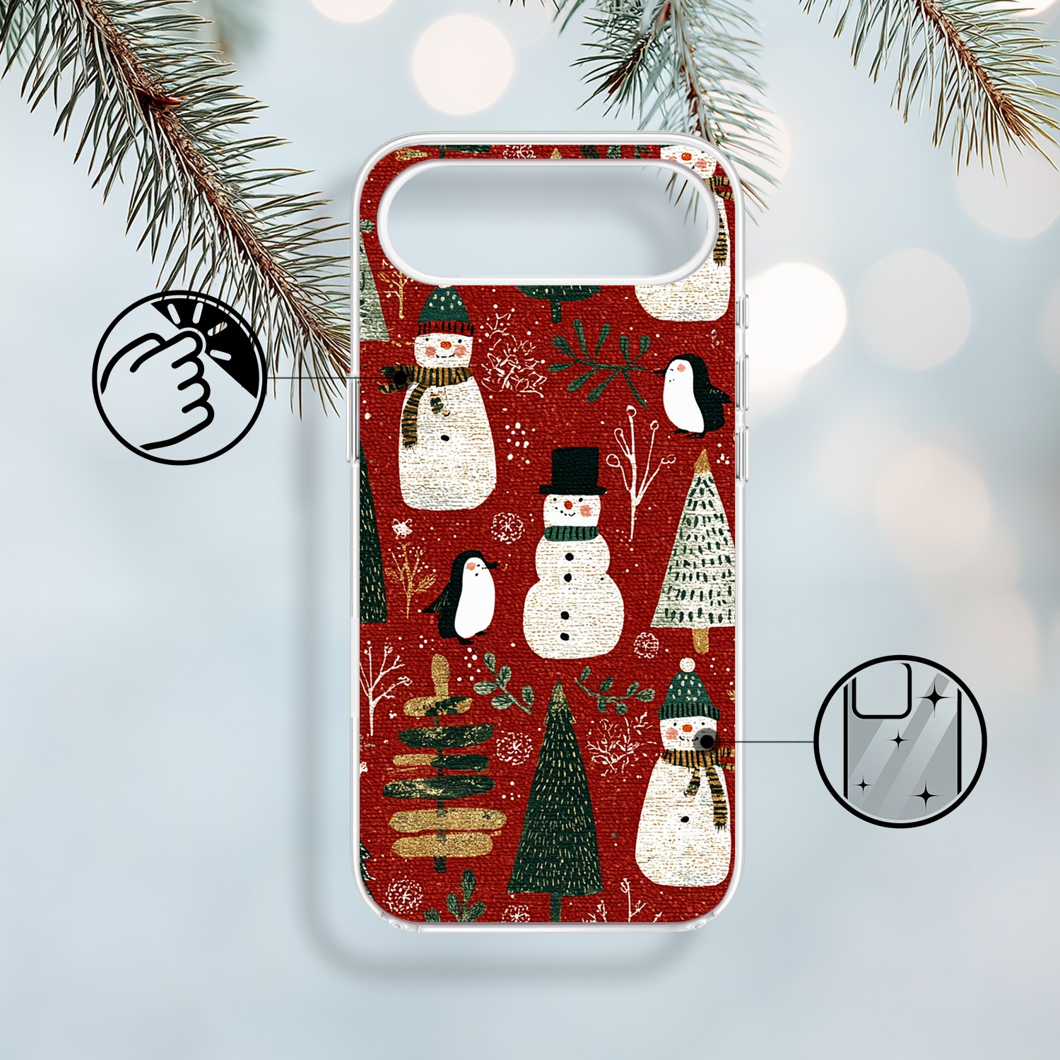 Etui do iPhone Air z MagSafe, Przytulne święta, Rustykalna świąteczna kraina1