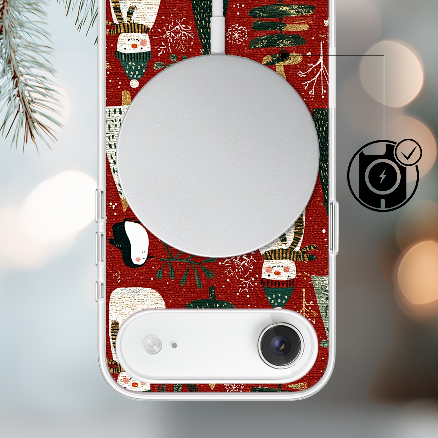Etui do iPhone Air z MagSafe, Przytulne święta, Rustykalna świąteczna kraina3