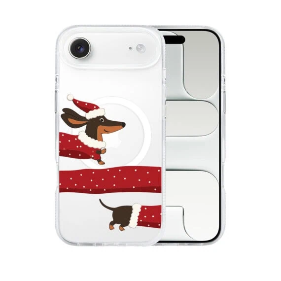 Etui-do-iPhone-Air-z-MagSafe-Przytulne-swieta-Swiateczny-jamnik-przezroczyste-1