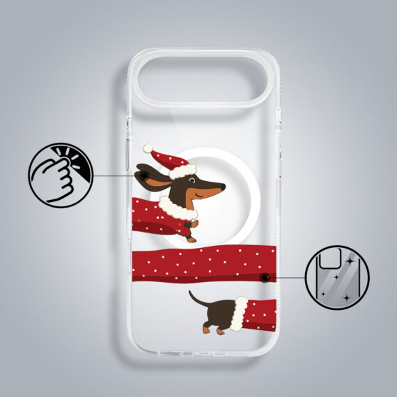 Etui-do-iPhone-Air-z-MagSafe-Przytulne-swieta-Swiateczny-jamnik-przezroczyste-2