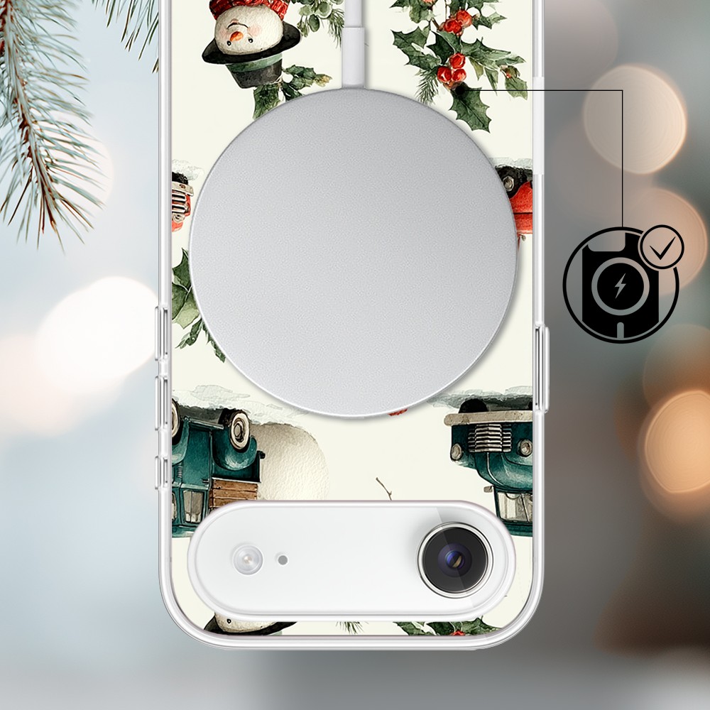 Etui do iPhone Air z MagSafe, Przytulne święta, Zimowe miasteczko3