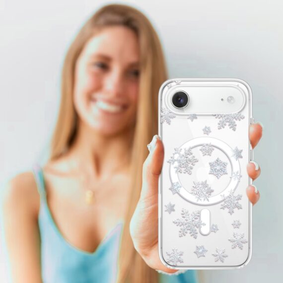 Etui do iPhone Air z MagSafe, Zimowa Magia, Delikatne płatki śniegu, przeźroczyste4