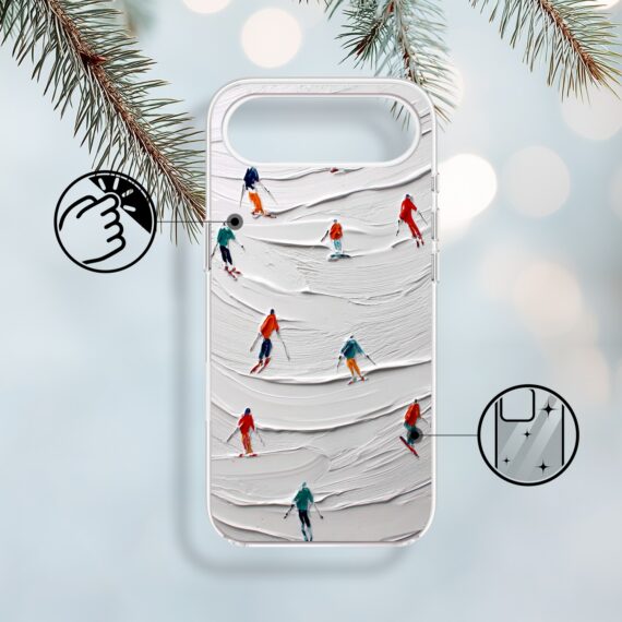 Etui do iPhone Air z MagSafe, Zimowa Magia, Narciarski obraz, przeźroczyste1